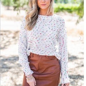*NEW*Bold cream joy multi confetti sweater